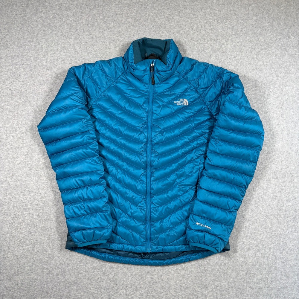 The North Face Summit Series 800 Pro Puffer Jacket Womens Small Blue Down Coat
